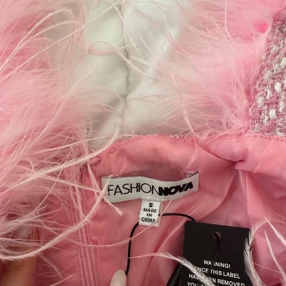 Sue Tweed Mini Dress - Pink (FASHIONNOVA) - Picture 4 of 4